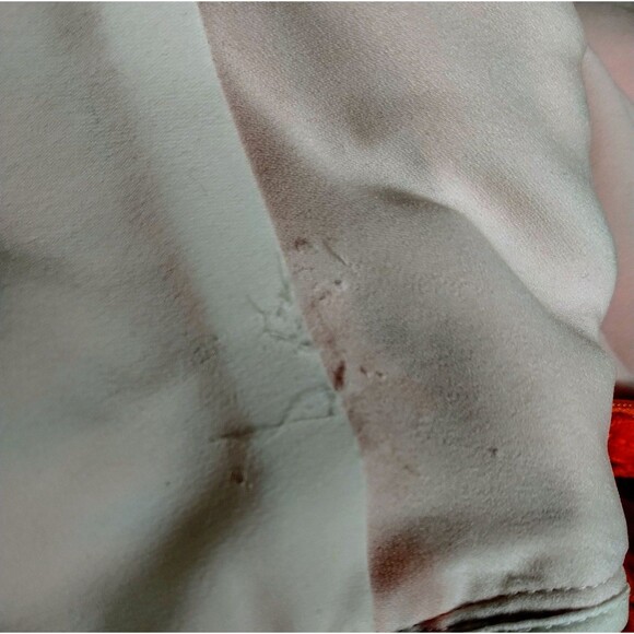 Dramatic Peplum Regency Style Size M Tangerine Embroidery Castle Milkmaid Eyelet - Picture 9 of 12